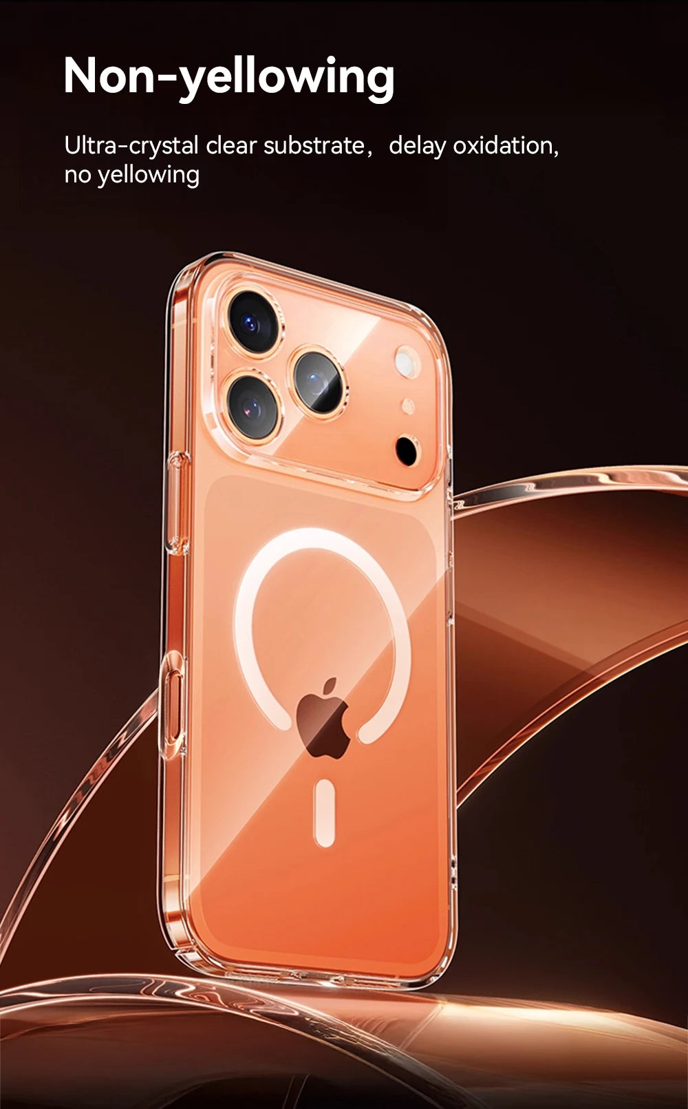 Magnetic Clear Case For iPhone Anti Yellowing - Smarsty