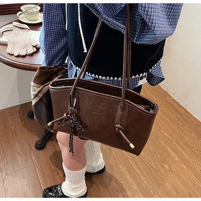 PU Leather Shoulder Bag For Women Versatile Crossbody Tote - Smarsty