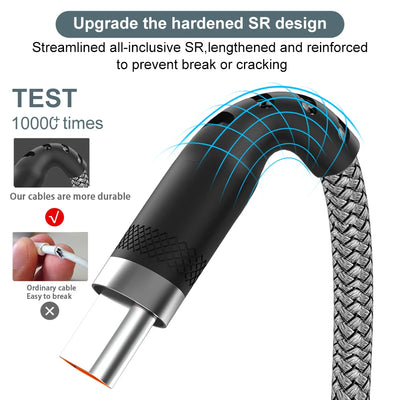 USB TYPE C Fast Charge Cable Android Micro USB line USB to LIGHTNING Extend Charging Cable for iPhone 14 Xiaomi OnePlus Samsung - Smarsty
