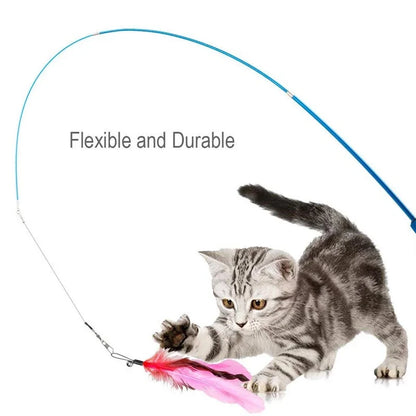 11pcs Replacement Cat Feather Toy Set Feather Replacement Head Retractable Cat Stick Cat Products - Smarsty