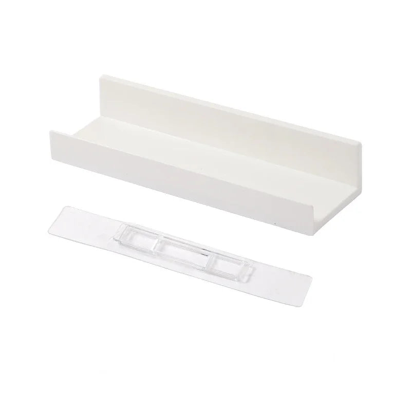 Multifunction Wall Mounted Storage Rack Self Adhesive No-drill Shelves Wall for Kitchen Bathroom C6UE