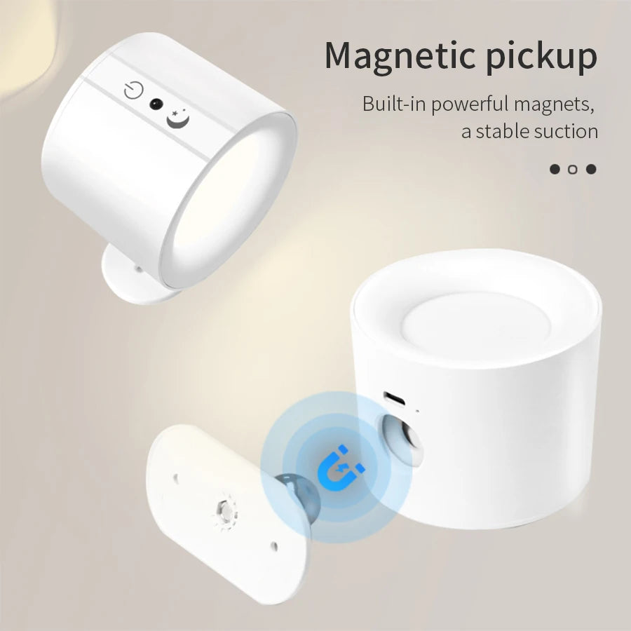 LED Wall Sconces with Touch Control and 360 Rotation - Smarsty