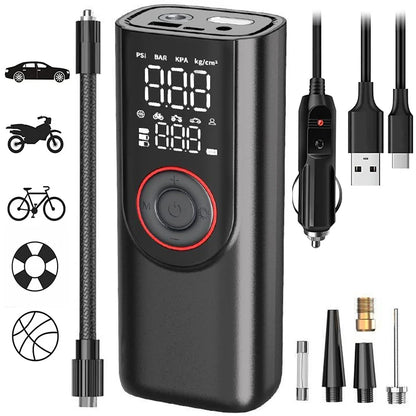 Portable Cordless Tire Inflator Pump Fast Inflate Car Bike - Smarsty