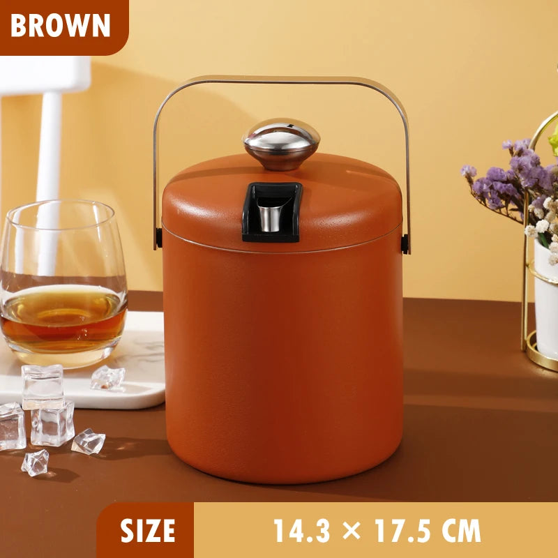 Portable Stainless Steel Ice Bucket for Outdoor Parties - Smarsty