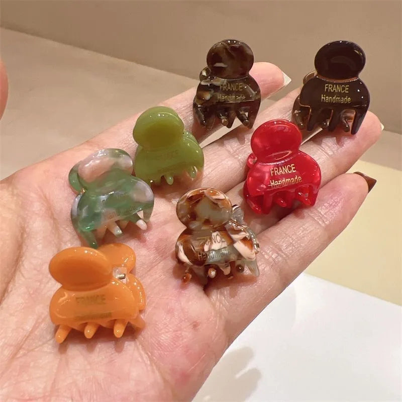 Mini Acetate Hair Claw Clips For Girls Cute Lightweight Grip - Smarsty