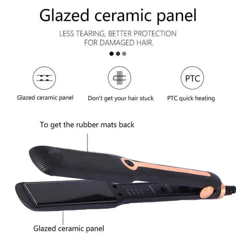 Negative Ion Ceramic Hair Straightener with Adjustable Temperature - Smarsty