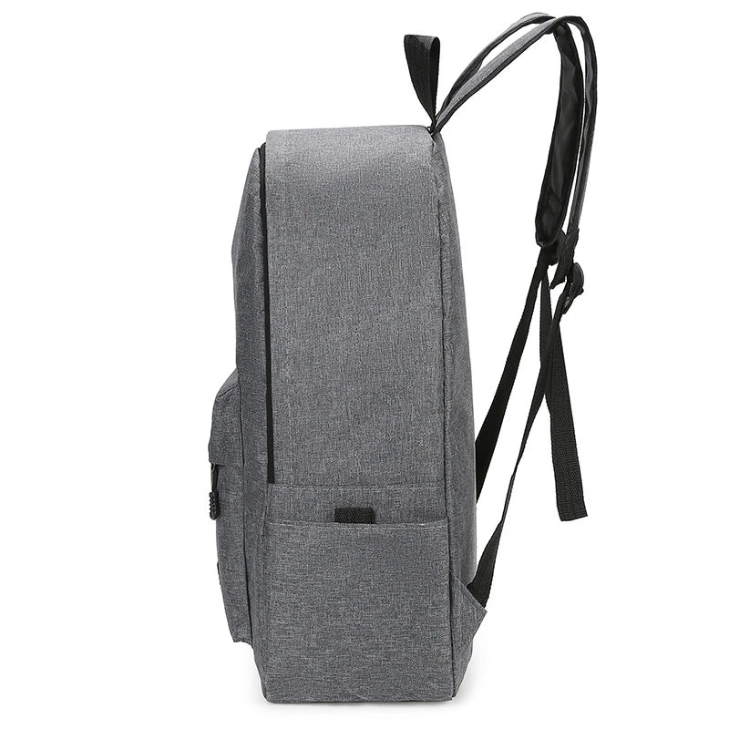 15 inches Versatile Backpack Trendy Washable Oxford Cloth Computer Bag Black Grey Blue Red School Student Backpack Unisex - Smarsty
