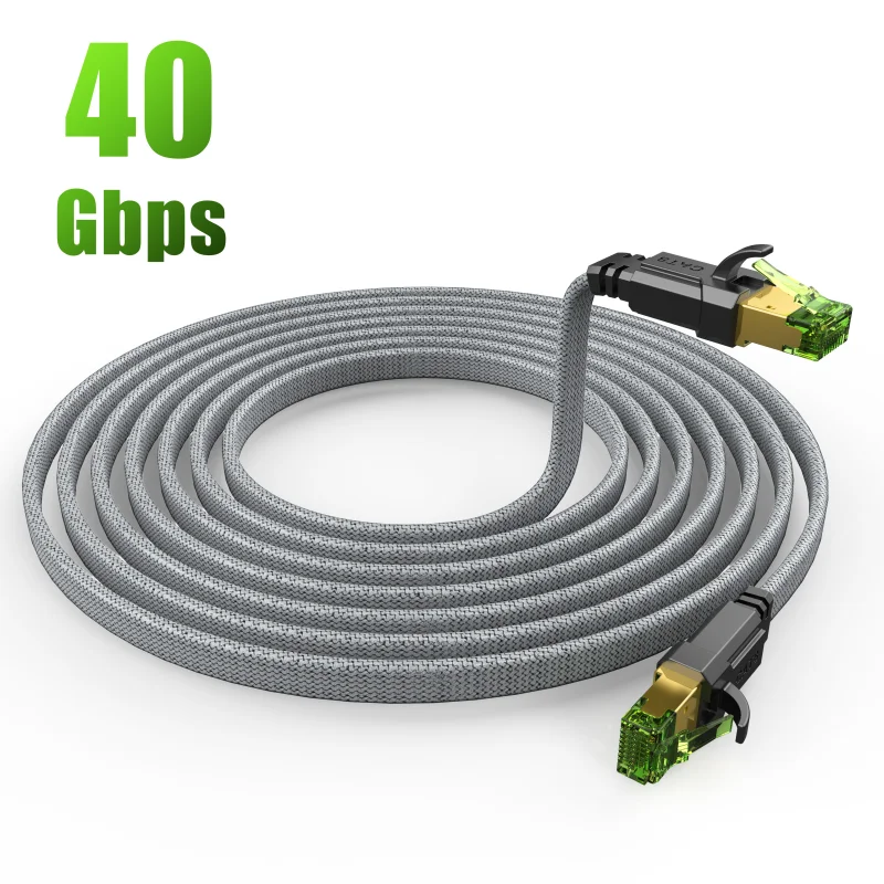 MIZIQIER CAT 8 Flat Network Cable 40Gbps for Gaming - Smarsty