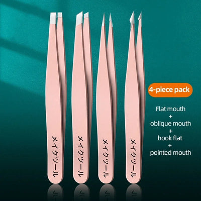 Ouriner Stainless Steel Eyebrow Tweezers Set for Precision Hair Removal - Smarsty