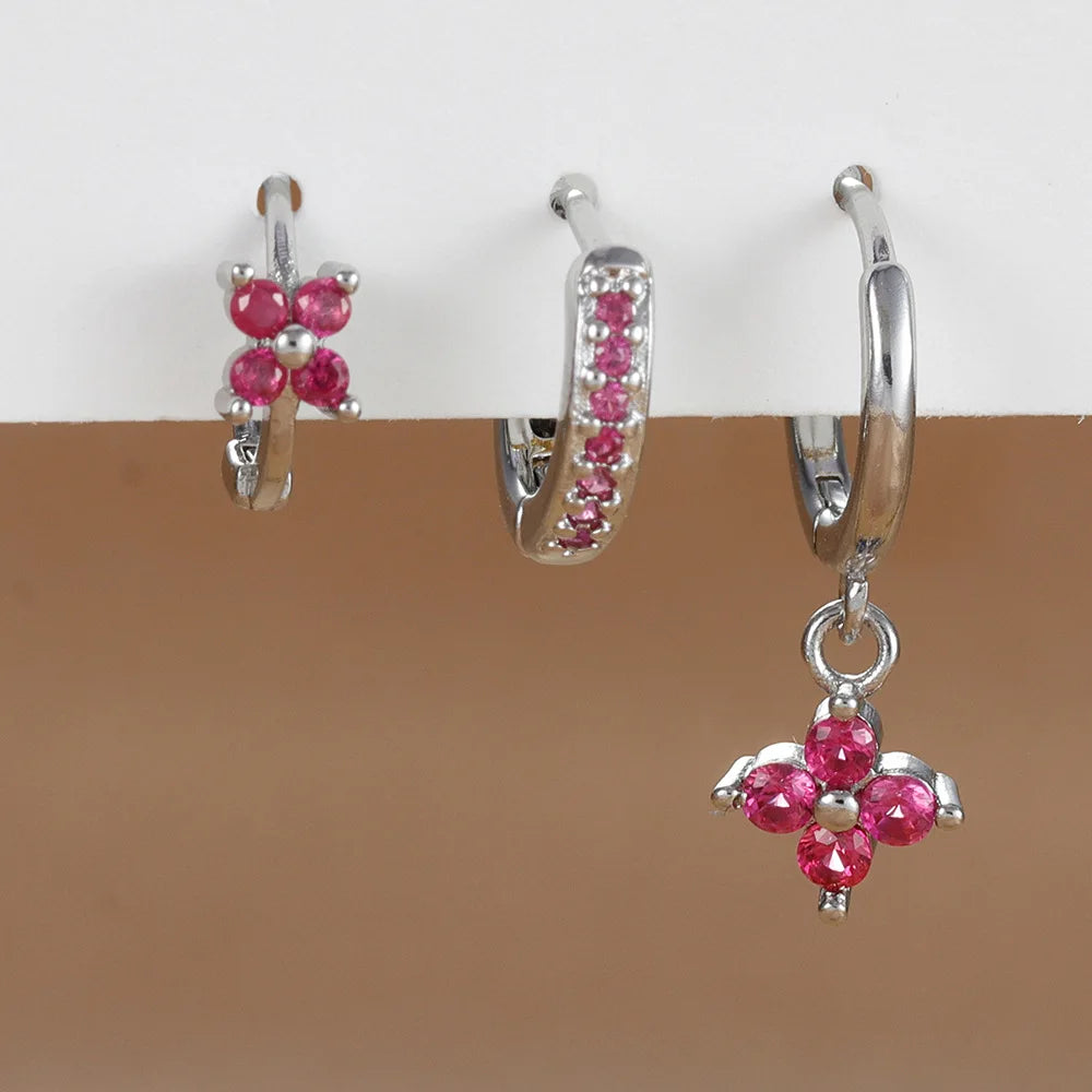 3PCS Stainless Steel Dangle Earrings Set for Women - Smarsty