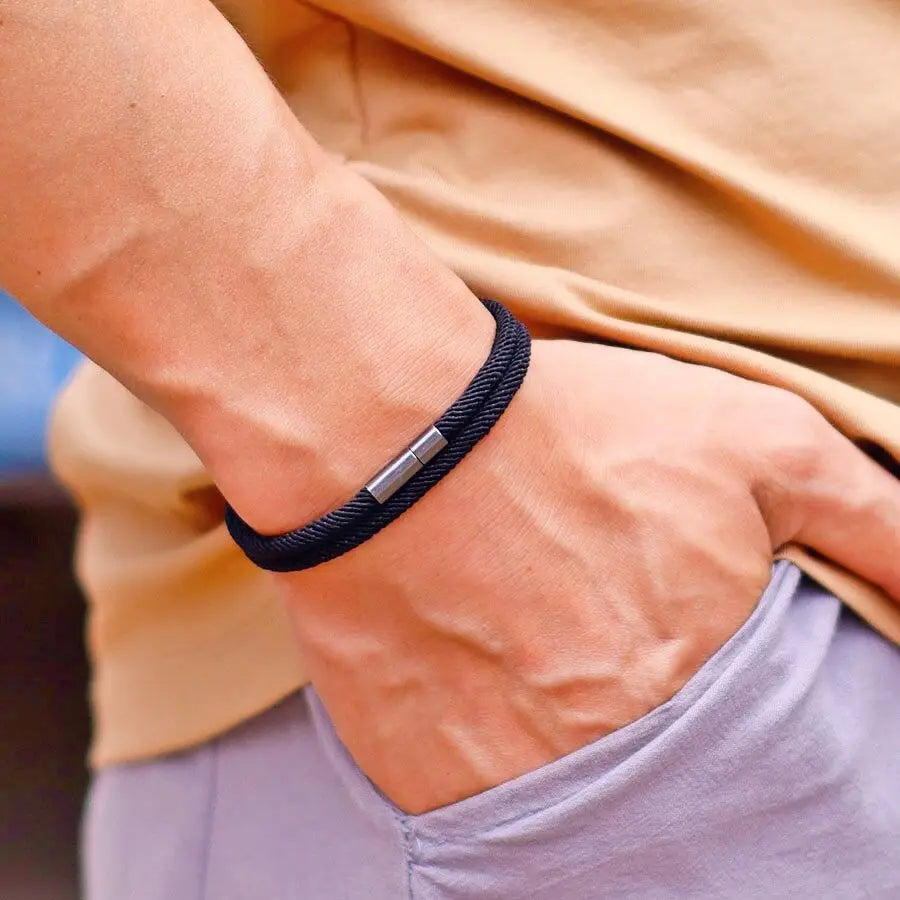 Mens Rope Bracelet with Detachable Buckle for Stylish Gifts - Smarsty