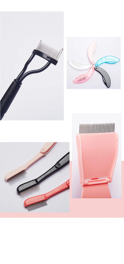 Black Foldable Eyelash Brush Comb for Perfectly Separated Lashes - Smarsty
