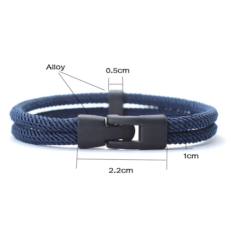 Men's Double Layer Thread Bracelet for Stylish Layering - Smarsty