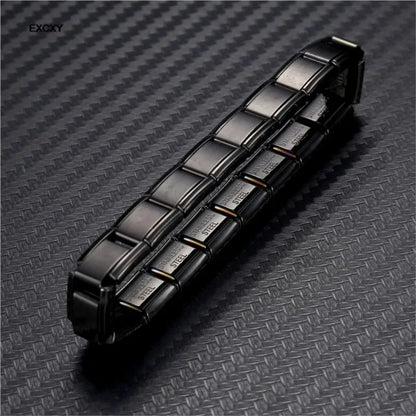Stainless Steel Bracelet for Men and Women Gold Black - Smarsty