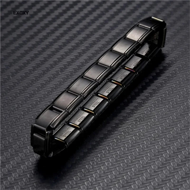 Stainless Steel Bracelet for Men and Women Gold Black - Smarsty