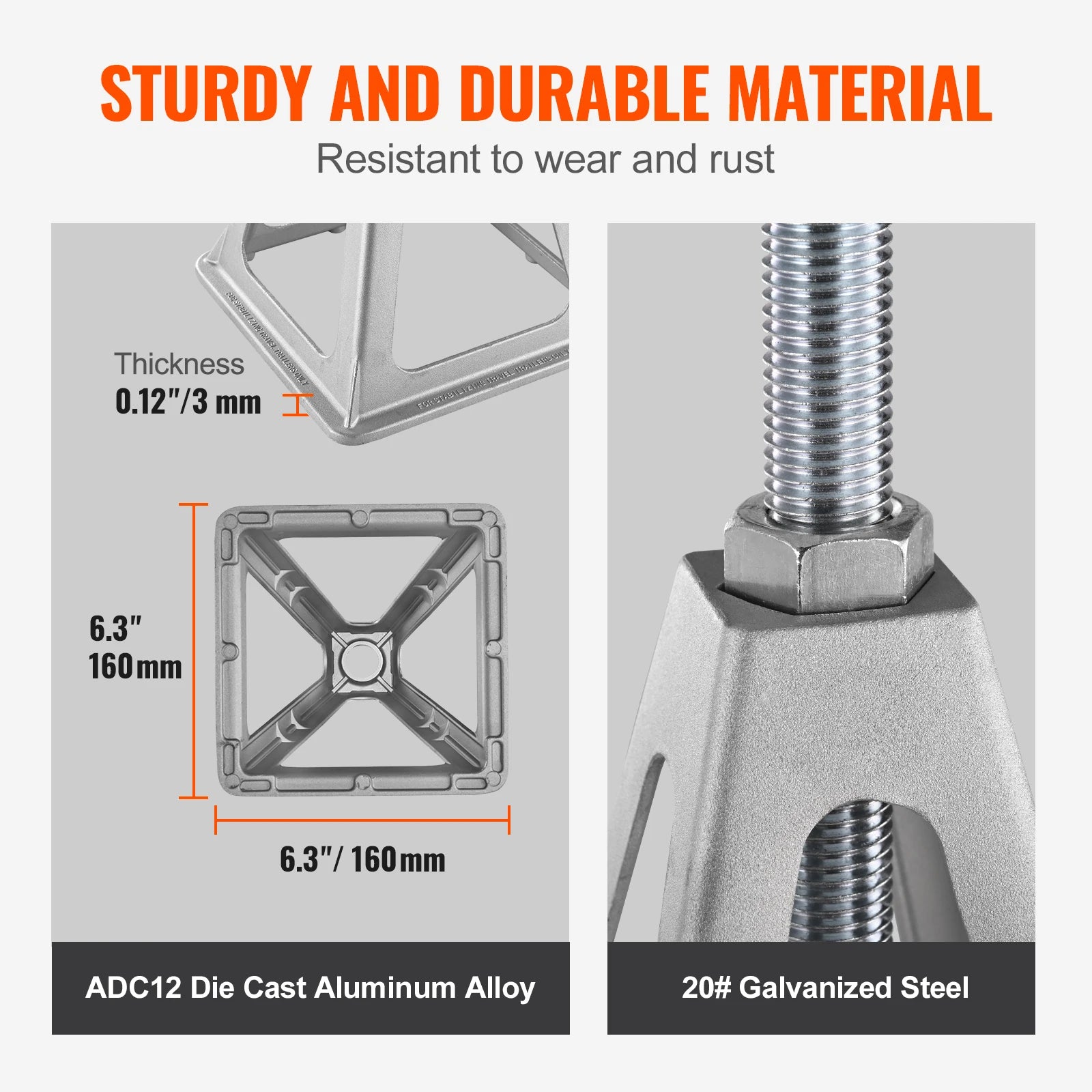 SucceBuy 4 Pack RV Stabilizer Jack 6000 Lbs Aluminum RV Leveling Jack Stack Jacks for RV Travel Trailer Camper Single Screw Jack