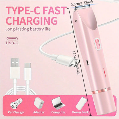 2-in-1 dual-head electric epilator and shaver for underarms, legs and face hair removal, birthday/Christmas gift - Smarsty
