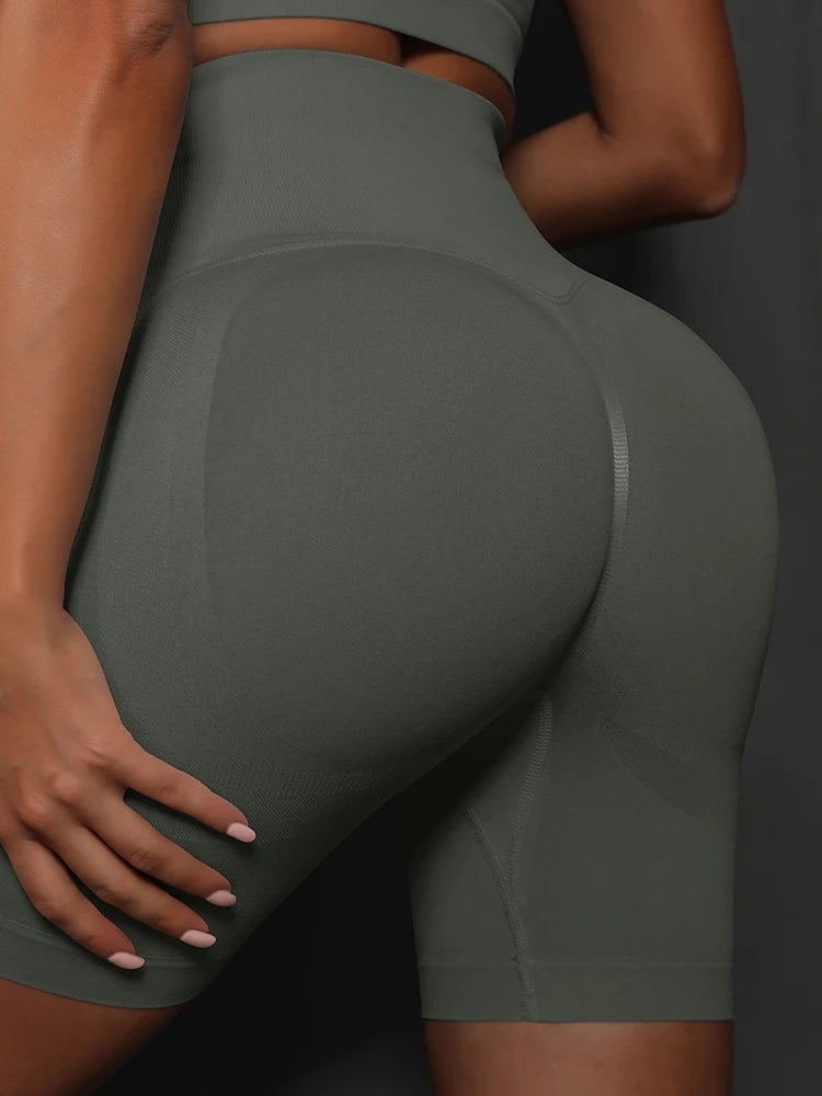 Yoga Shorts Women Sports Shorts Seamless Gym Workout Shorts High Waist Push Up Fitness Sports Shorts Cycling Shorts - Smarsty