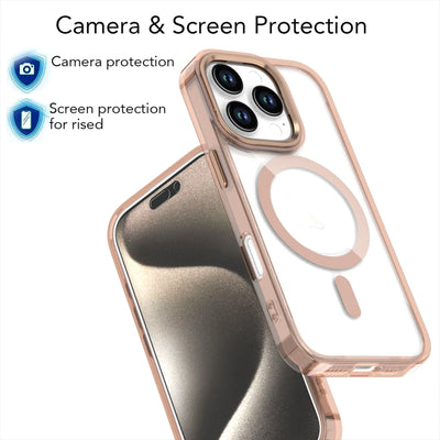 High hardness Magnetic Magsafe Metal Lens Buttons Clear Case For iPhone 16 Pro Max 15 Pro Max 14 Pro 13 12 11 X XS Protect Cover