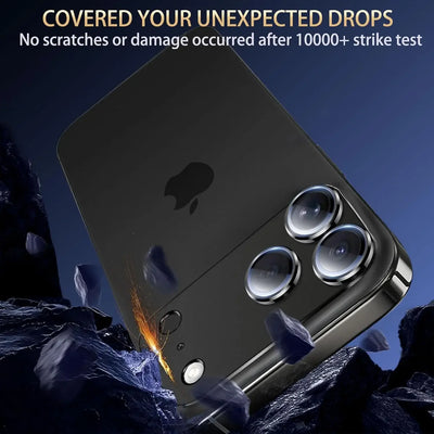 for iPhone 17 Pro Max 17Air Camera Lens Protector Strong Adsorption Metal 9H+ Tempered Glass Camera Screen Full Protective Cover - Smarsty