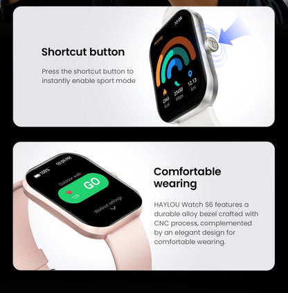 Haylou S6 Smartwatch With HD Display And Fitness Tracking - Smarsty