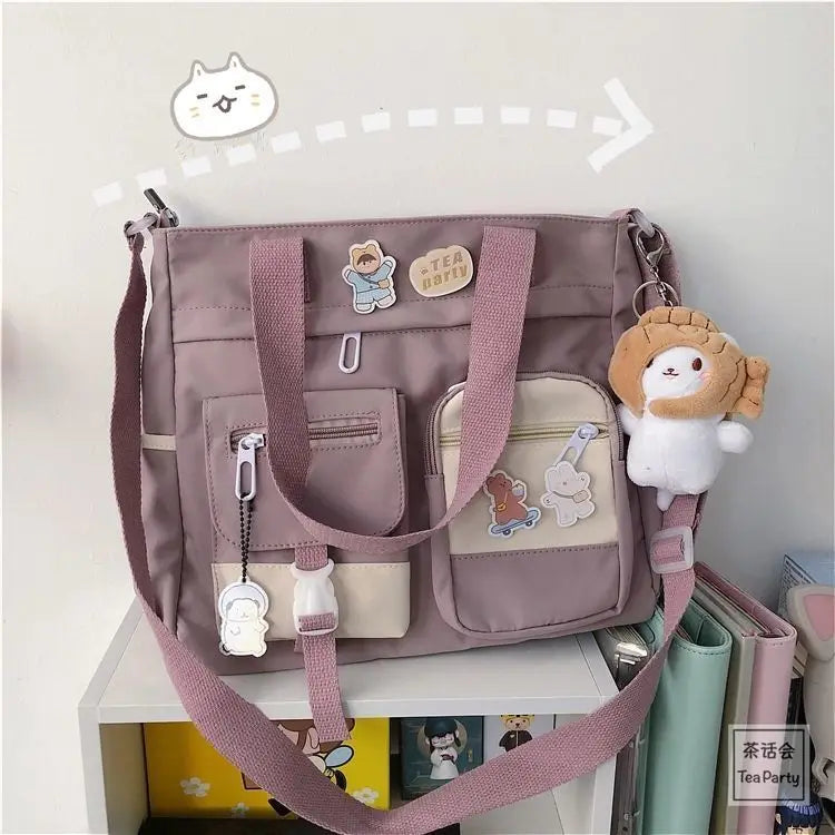 Waterproof Nylon Shoulder Bag For Women Crossbody Tote - Smarsty