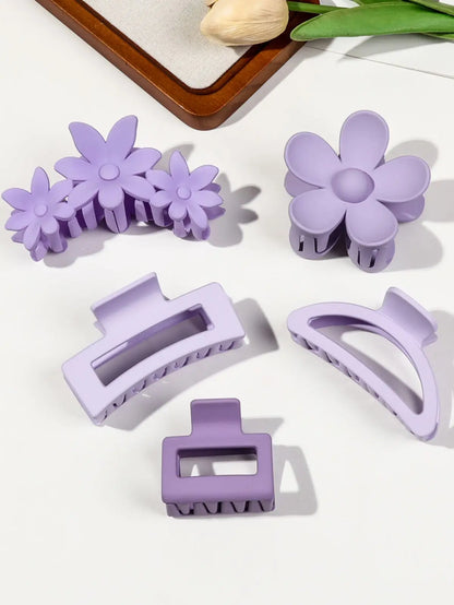 Mixed Color Hair Claw Clips Strong Hold For Curly Hair - Smarsty
