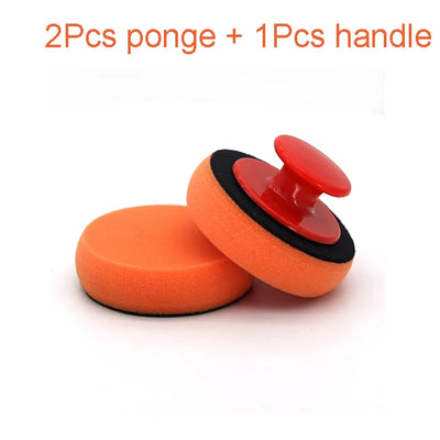 Car Wax Applicator Pads Set Soft Sponge Red Handle - Smarsty