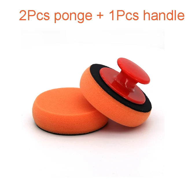 Car Wax Applicator Pads Set Soft Sponge Red Handle - Smarsty