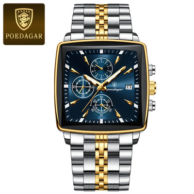 Luminous Waterproof Men's Chronograph Watch with Date - Smarsty