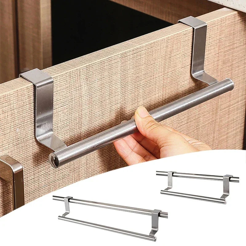 Over Door Stainless Steel Towel Rack for Kitchens - Smarsty