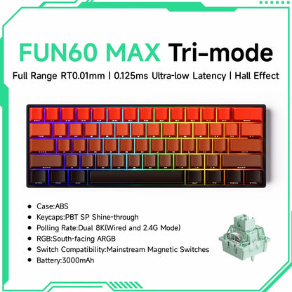 Mechanical Keyboard 60 Percent With Magnetic Switch ARGB