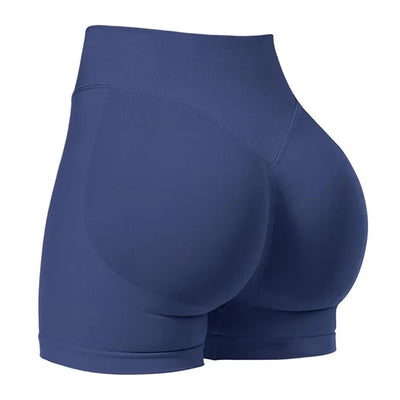4.5''Shorts Seamless Low Ribbed Waistband Gym Shorts Scrunch Bum Yoga Shorts Booty High Stretch Running Bike Shorts - Smarsty
