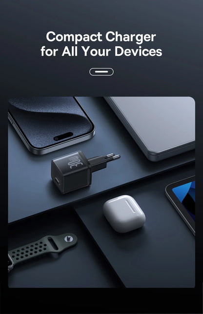 GaN USB C Charger 30W Fast PD PPS CompatibleWith IPhone - Smarsty