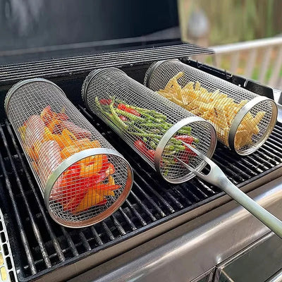 Stainless Steel Barbecue Grill Cage for Easy Smoking - Smarsty