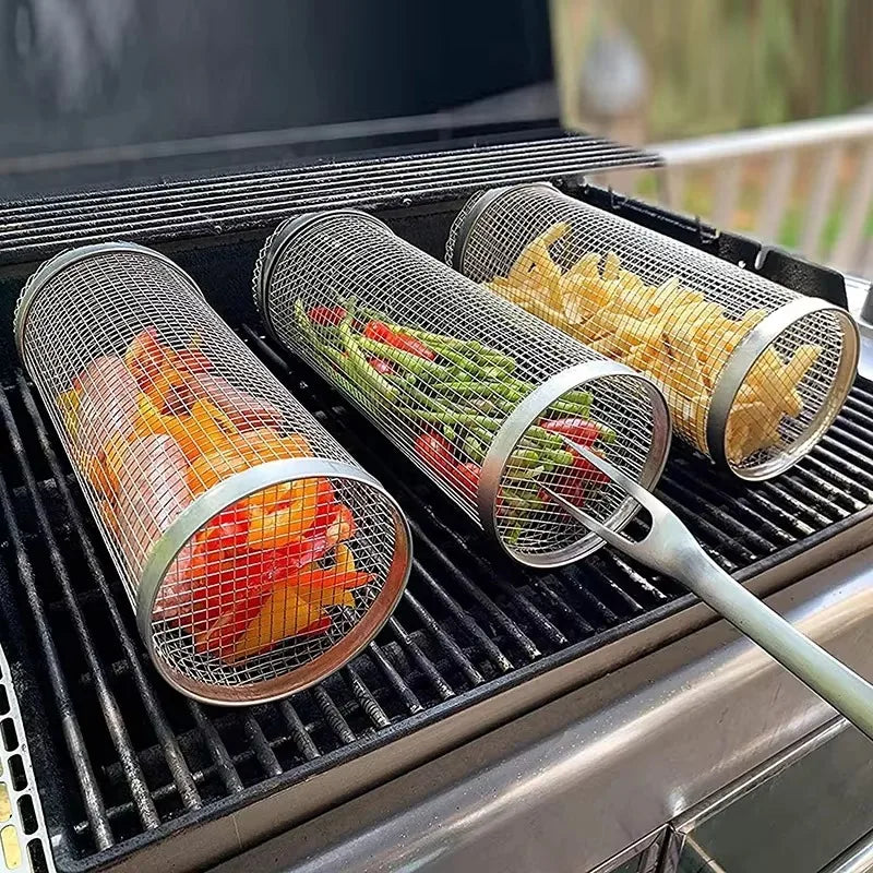 Stainless Steel Barbecue Grill Cage for Easy Smoking - Smarsty