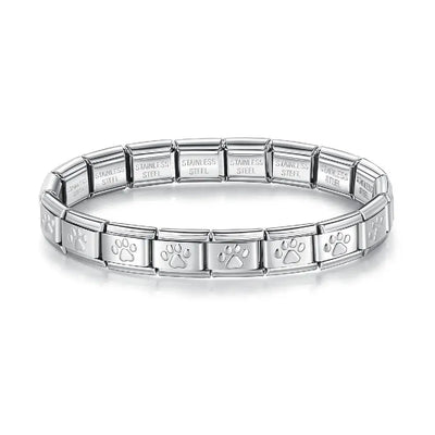 Italian Charm Stainless Steel Elastic Link Bracelet - Smarsty