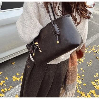 PU Leather Shoulder Bag For Women Versatile Crossbody Tote - Smarsty
