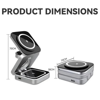 Foldable 3 In 1 Wireless Charger For iPhone And Watch - Smarsty