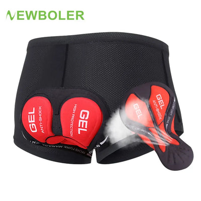 NEWBOLER Breathable Cycling Underwear Cycling Shorts 5D Gel Pad Shockproof Bicycle Underpant MTB Road Bike Underwear Man Shorts by Smarsty