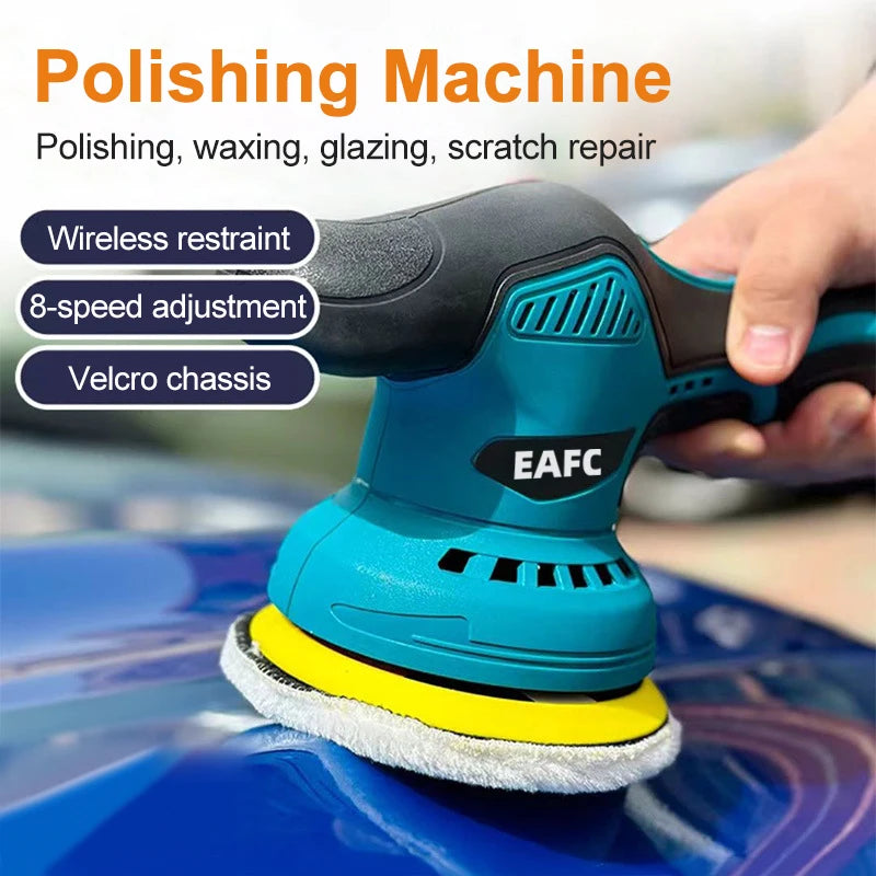 Cordless 12V Car Polisher With 5 Inch Pads For Waxing - Smarsty