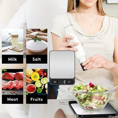 Digital Kitchen Scale With LED Display Waterproof Design - Smarsty
