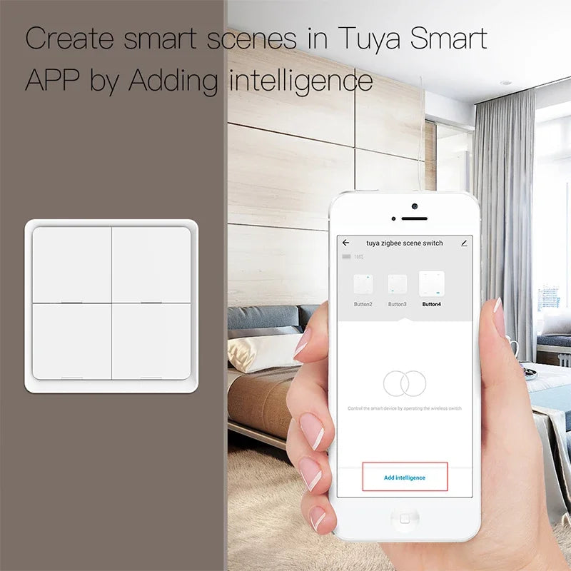 Tuya Smart Wireless Zigbee Wall Light Switch - Smarsty