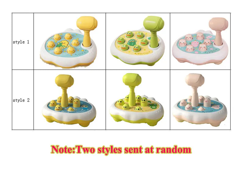 Duck/Frog/Pig Baby Toy Montessori Learning Game Educational Puzzle Gift for 12 24 Months Toddler Boy/Girl with Hammer - Smarsty
