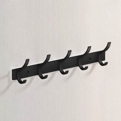 Black Aluminum Robe Hooks for Towel and Coat Storage - Smarsty