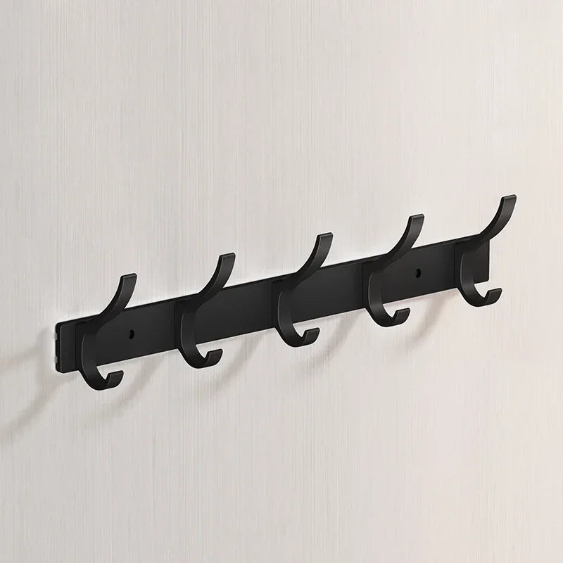 Black Aluminum Robe Hooks for Towel and Coat Storage - Smarsty