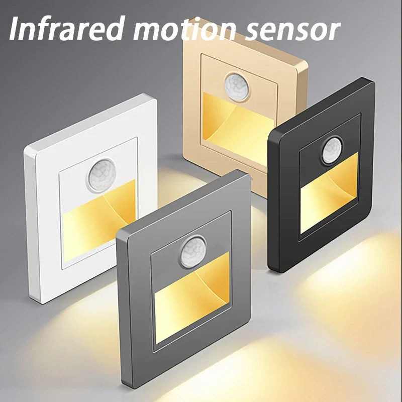 PIR Motion Sensor LED Night Light for Safe Stairs - Smarsty