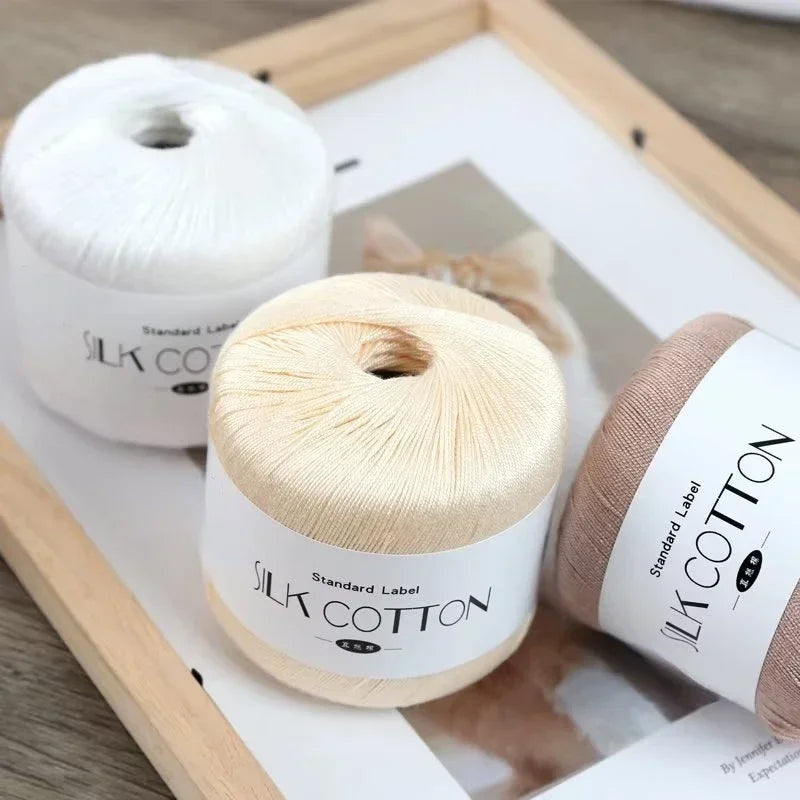 Silk Cotton Crochet Yarn for Soft Baby Knitting - Smarsty