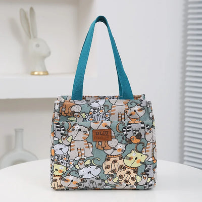 Insulated Cartoon Print Lunch Bag Large Capacity Everyday - Smarsty