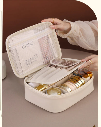 New Women's Cosmetic Bag Portable Storage Bag Large Capacity Luxury Makeup Bag Travel Organizer Essentials Toiletry Bags - Smarsty